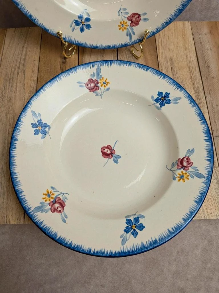 Conjunto de 2 pratos fundos vintage Digoin Sarreguemines Marie-lou Terra de Ferro – photo 3